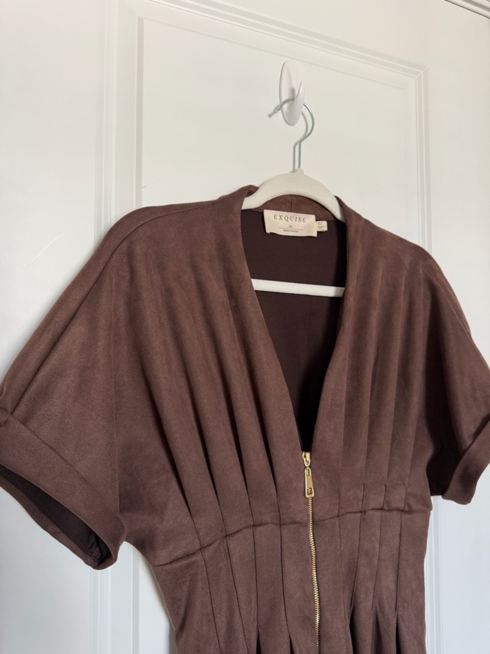 NEW Anthropologie Exquise The Tobie Faux-Suede Shirt Dress - Picture 10 of 10